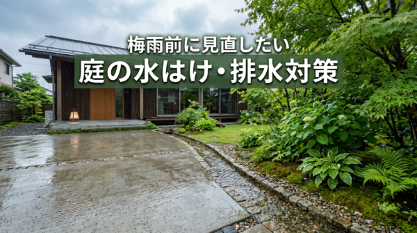 梅雨前に見直したい庭の水はけ・排水対策